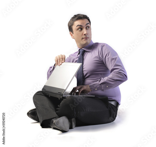 Photo: Sneaky businessman Sneaky businessman