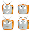 Set of cartoon tv emotional symbol