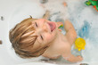 Cute toddler in the bath