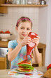 girl with sandwich