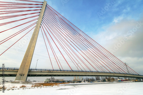 Photo: Hanging bridge over Motlawa river in Gdansk, Poland Hanging bridge over Motlawa river in Gdansk, Poland