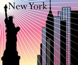 New York Skyscrapers vector background