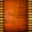 wood background with bamboo