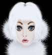 Glamorous girl in winter clothes Glamorous girl in winter clothes