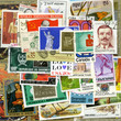 Postage stamps of the different countries