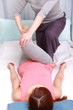 woman getting a thai massage