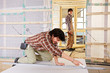 Foto: studwork: fixing the plaster boards studwork: fixing the plaster boards