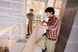 Foto: studwork: fixing the plaster boards studwork: fixing the plaster boards