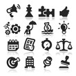 Business concepts icons set Elegant series