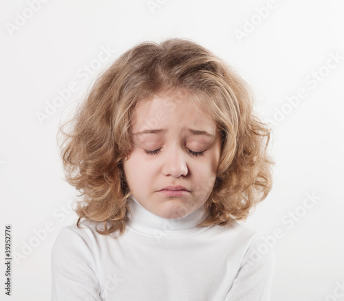 Photo: little sad girl little sad girl