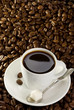 cup of coffee and beans