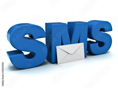 Illustration: Sms short message service concept Sms short message service concept