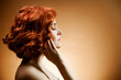 Beauty Portrait. Curly Hair Beauty Portrait. Curly Hair