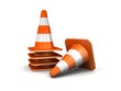 under construction! with traffic cones