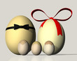Illustration: Easter eggs family Easter eggs family