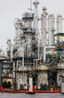 Oil refinery on a rainy day
