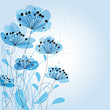 Blue Romantic Flower Background Blue Romantic Flower Background