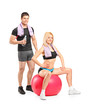 Two young athletes posing