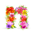 Buchstabe Blume klein - n
