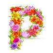 Buchstabe Blume klein - p
