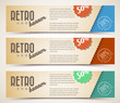 Set of retro horizontal banners Set of retro horizontal banners