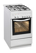 White free standing cooker isolated over white