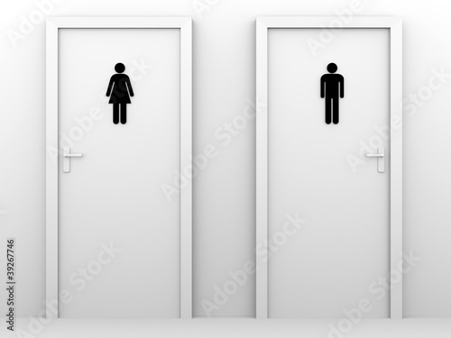 Illustration: Toilet doors Toilet doors