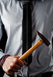 Photo: businessman with hammer businessman with hammer