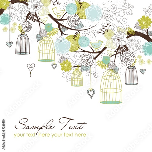 Vector: Birds out of their cages concept vector Birds out of their cages concept vector