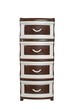 Plastic dresser on white background