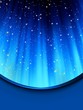 Snowflakes and stars descending on a path. EPS 8