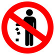 No littering red vector sign No littering red vector sign