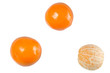 Set of three Mandarin orange isolated