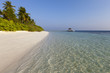 Scenic view of tropical island at morning