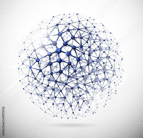 Vector: Molecular sphere Molecular sphere