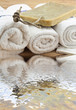 décor zen massage, serviettes, savon artisanal