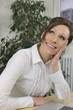 Photo: green office: business woman thinking green office: business woman thinking