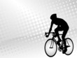 Vektor: bicyclist on the abstract halftone background bicyclist on the abstract halftone background