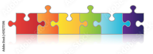 Illustration: Six Piece Puzzle Chain Six Piece Puzzle Chain