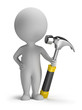 3d small people with hammer