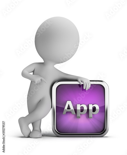 Illustration: 3d small people - app icon 3d small people - app icon