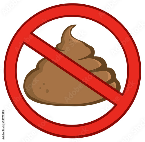 Vector: Stop Poop Sign Stop Poop Sign