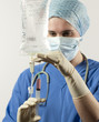 nurse with syringe