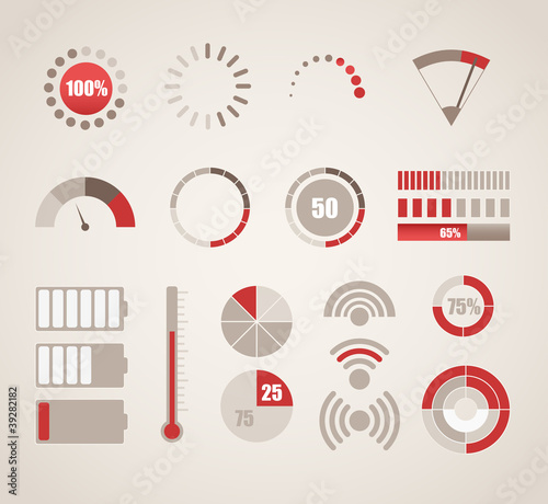 Vector: Different indicators collection Different indicators collection