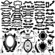 silhouette ribbon heraldic set