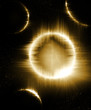 solar eclipse with planets in space