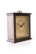 Old-fashion table clock made of wood