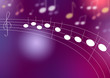 Violetter Hintergrund mit Noten