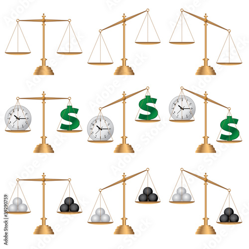 Vector: Set of images of scales. Set of images of scales.