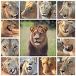 Collage mit Löwen